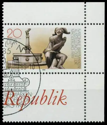 DDR ZUSAMMENDRUCK Nr 3265+ZF gestempelt SENKR PAAR ECKE- 0CC24A