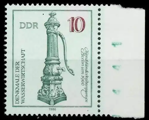 DDR 1986 Nr 2993 postfrisch SRA 0CC3DE