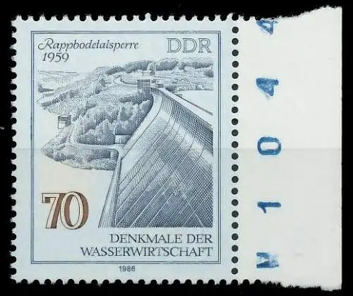 DDR 1986 Nr 2996 postfrisch SRA 0CC436