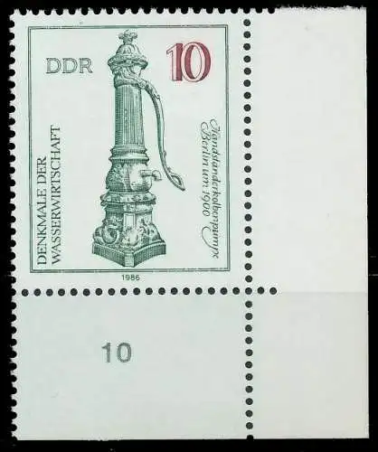 DDR 1986 Nr 2993 postfrisch ECKE-URE 0CC446