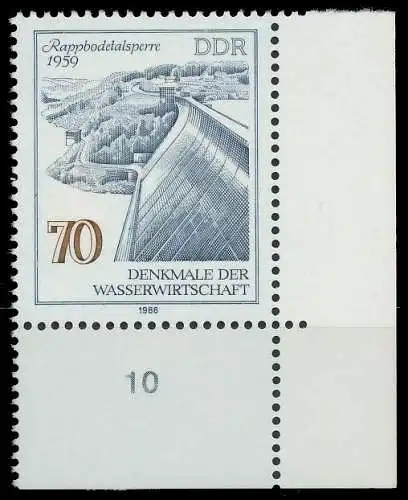 DDR 1986 Nr 2996 postfrisch ECKE-URE 0CC44E