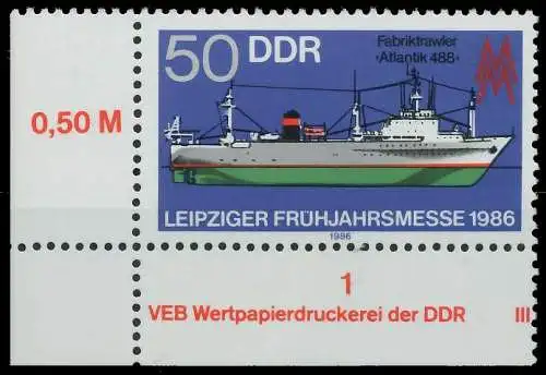 DDR 1986 Nr 3004 postfrisch ECKE-ULI 0CC47E