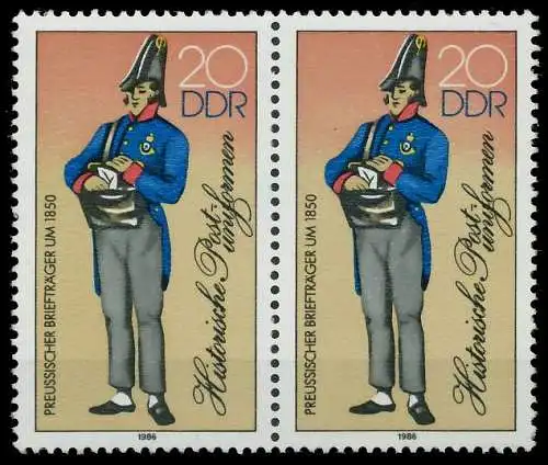 DDR 1986 Nr 2998I postfrisch WAAGR PAAR 0CC526