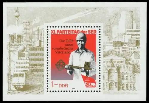 DDR BLOCK KLEINBOGEN Block 83 postfrisch SB623AA