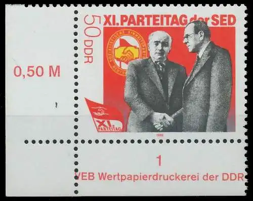 DDR 1986 Nr 3011 postfrisch ECKE-ULI 0CC5E2