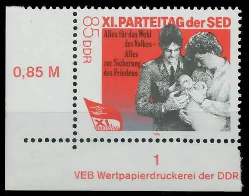 DDR 1986 Nr 3012 postfrisch ECKE-ULI 0CC606