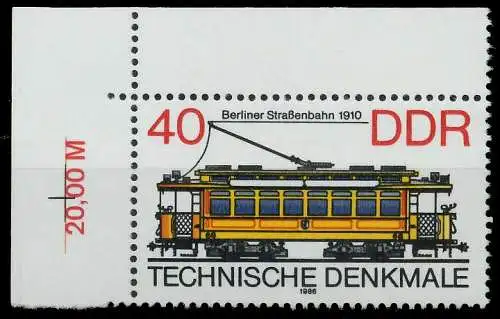 DDR 1986 Nr 3017 postfrisch ECKE-OLI 0CC65A