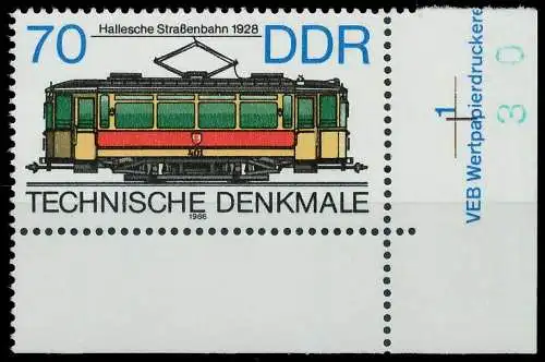 DDR 1986 Nr 3018 postfrisch ECKE-URE 0CC69A