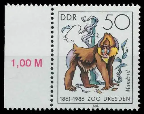 DDR 1986 Nr 3021 postfrisch SRA 0D2662