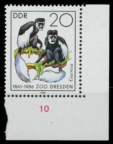 DDR 1986 Nr 3020 postfrisch ECKE-URE 0D2666