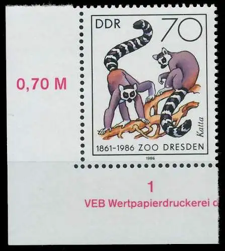 DDR 1986 Nr 3022 postfrisch ECKE-ULI 0D26A2