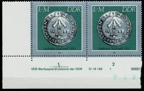 DDR 1986 Nr 3044 DV WPD1 postfrisch WAAGR PAAR ECKE-ULI 0D285A