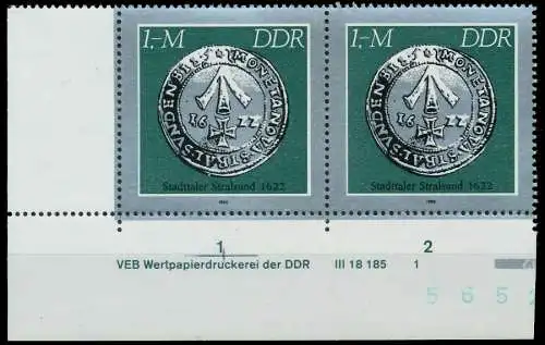 DDR 1986 Nr 3044 DV WPD1 postfrisch WAAGR PAAR ECKE-ULI 0D285E