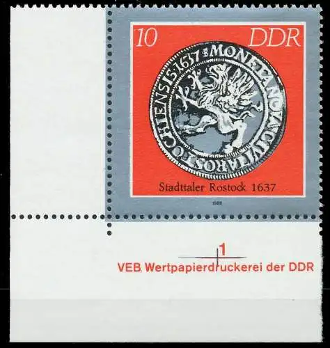 DDR 1986 Nr 3040 postfrisch ECKE-ULI 0D28A2
