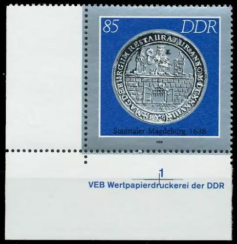 DDR 1986 Nr 3043 postfrisch ECKE-ULI 0D28DA