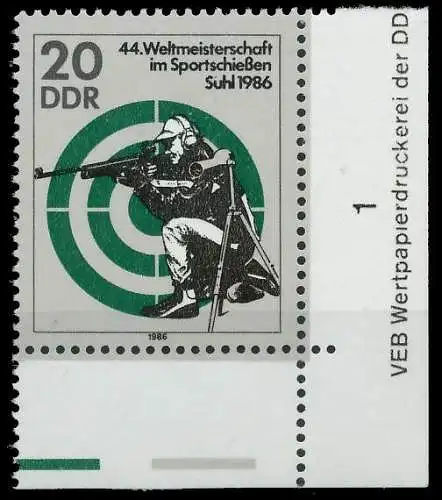 DDR 1986 Nr 3045 postfrisch ECKE-URE 0D290E