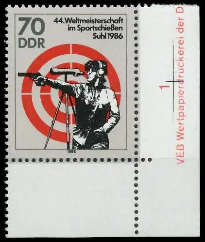 DDR 1986 Nr 3046 postfrisch ECKE-URE 0D291E
