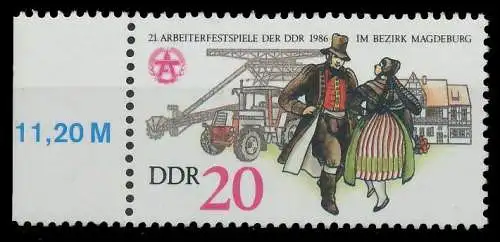 DDR 1986 Nr 3028 postfrisch SRA 0D29BE