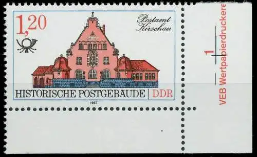 DDR 1987 Nr 3070 postfrisch ECKE-URE 0D2AD6