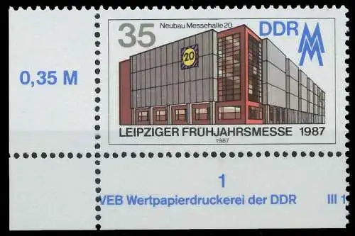 DDR 1987 Nr 3080 postfrisch ECKE-ULI 0D2C56