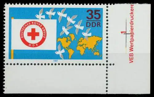 DDR 1987 Nr 3088 postfrisch ECKE-URE 0D2D62