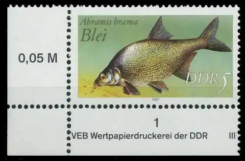 DDR 1987 Nr 3095I postfrisch ECKE-ULI SB6945E