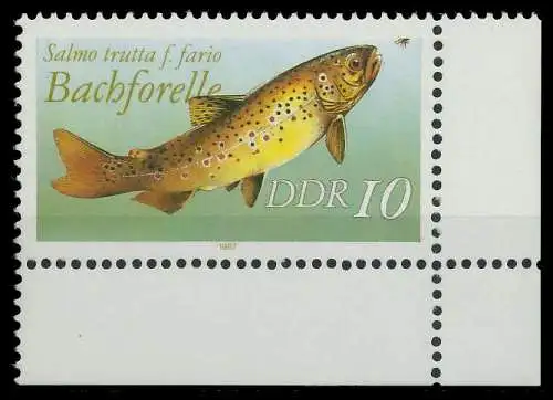 DDR 1987 Nr 3096IvKB postfrisch ECKE-URE SB6FC6A