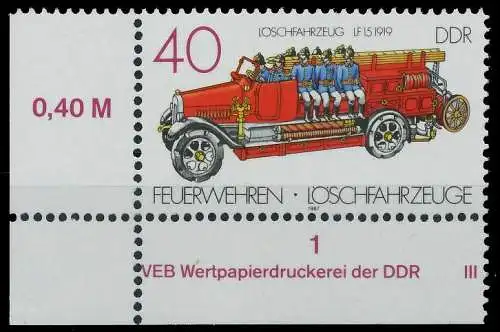 DDR 1987 Nr 3103 postfrisch ECKE-ULI 0D9736
