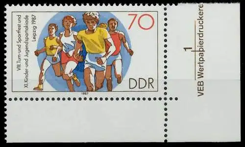 DDR 1987 Nr 3116 postfrisch ECKE-URE 0D988A