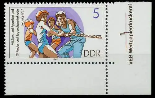 DDR 1987 Nr 3111 postfrisch ECKE-URE 0D9896