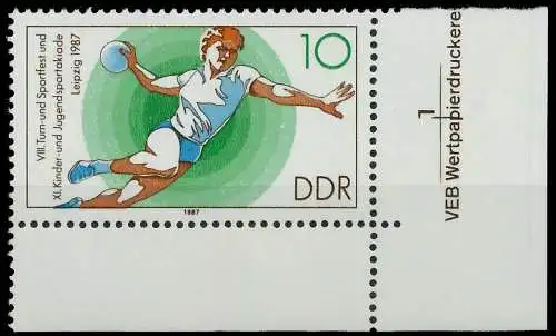 DDR 1987 Nr 3112 postfrisch ECKE-URE 0D98AE