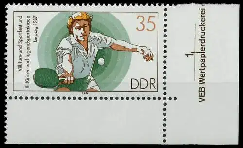 DDR 1987 Nr 3114 postfrisch ECKE-URE 0D98BE