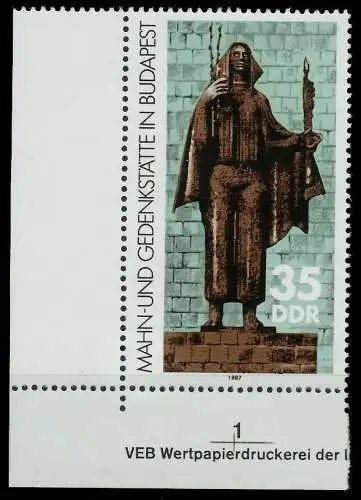 DDR 1987 Nr 3122 postfrisch ECKE-ULI 0D98F6