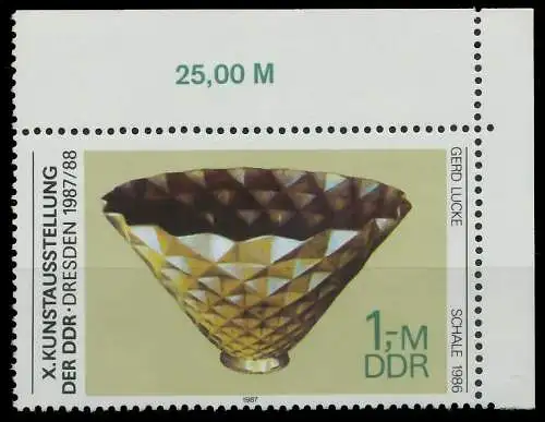 DDR 1987 Nr 3127 postfrisch ECKE-ORE SB6FF8A