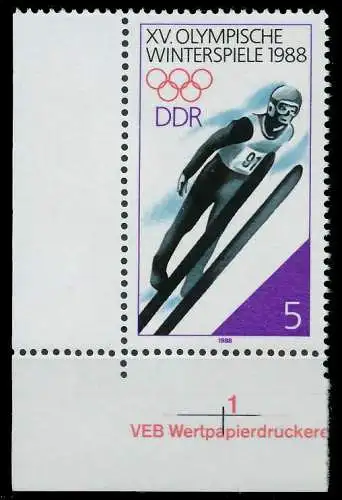 DDR 1988 Nr 3140 postfrisch ECKE-ULI 0D9A42