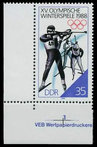 DDR 1988 Nr 3143 postfrisch ECKE-ULI 0D9A52