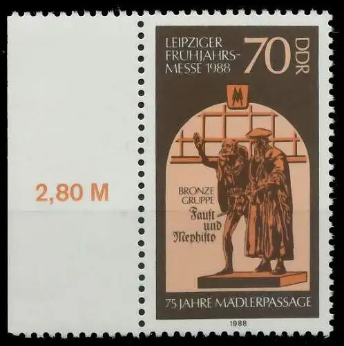 DDR 1988 Nr 3154 postfrisch SRA 0D9BE6