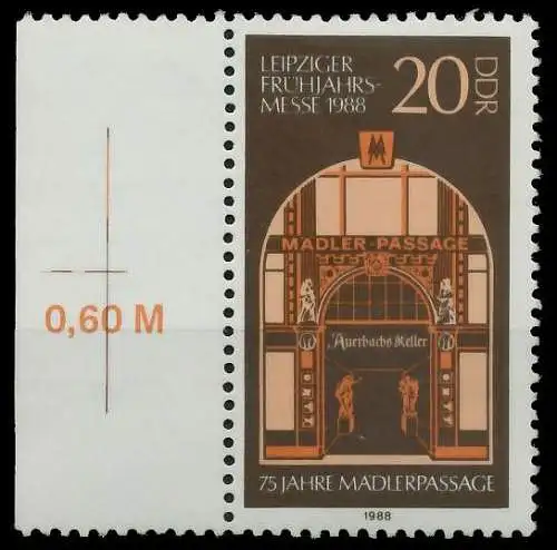 DDR 1988 Nr 3153 postfrisch SRA 0D9BF6