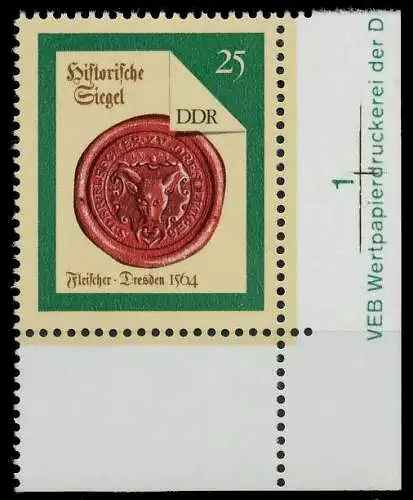 DDR 1988 Nr 3157 postfrisch ECKE-URE 0D9C86