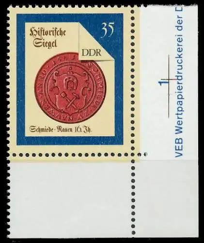 DDR 1988 Nr 3158 postfrisch ECKE-URE 0D9CB6