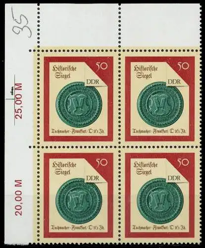 DDR 1988 Nr 3159 postfrisch VIERERBLOCK ECKE-OLI 0D9D16