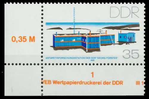 DDR 1988 Nr 3160 postfrisch ECKE-ULI 0D9D1E