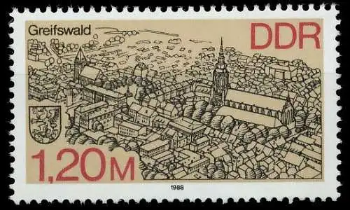 DDR 1988 Nr 3166 postfrisch SB7038A