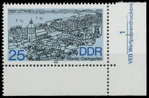 DDR 1988 Nr 3163 postfrisch ECKE-URE 0DDD5A