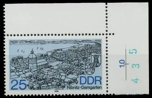 DDR 1988 Nr 3163 postfrisch ECKE-ORE 0DDD9E