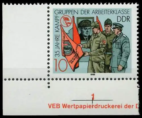 DDR 1988 Nr 3178 postfrisch ECKE-ULI 0DDE9A