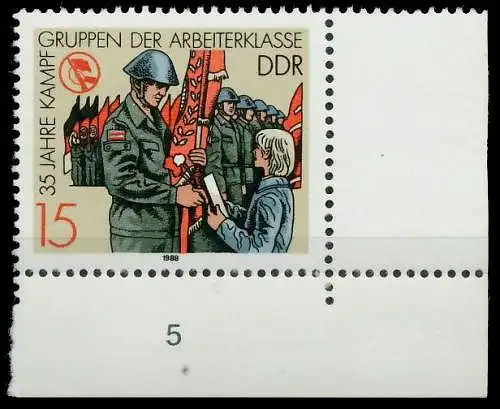 DDR 1988 Nr 3179 postfrisch ECKE-URE 0DDECA