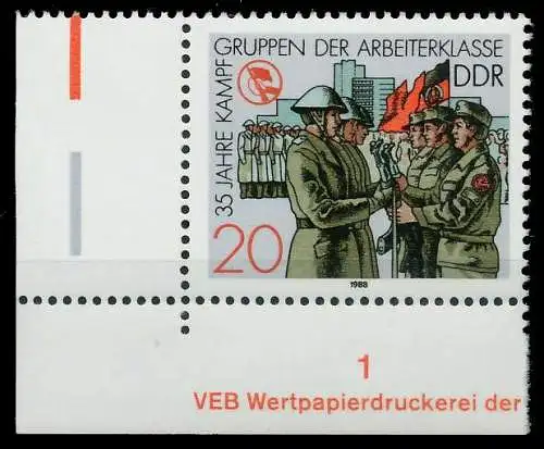 DDR 1988 Nr 3180 postfrisch ECKE-ULI 0DDED2