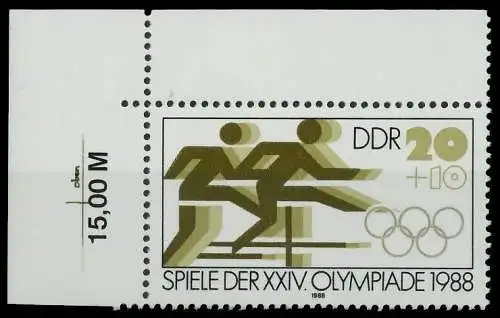 DDR 1988 Nr 3185 postfrisch ECKE-OLI 0DDF1A