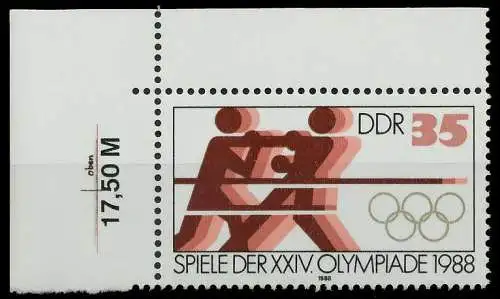 DDR 1988 Nr 3187 postfrisch ECKE-OLI 0DDF26